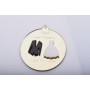 L1270-Glob din oglinda aurie Primul Craciun ca sot si sotie - bijuterii personalizate din argint | simoshop