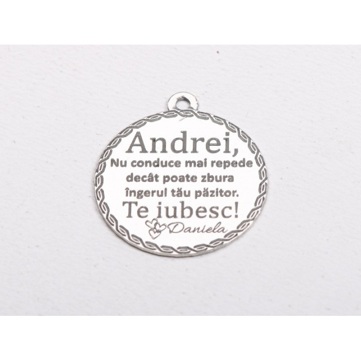 E2058 G - Pandant din argint "Inger pazitor" - bijuterii personalizate din argint | simoshop