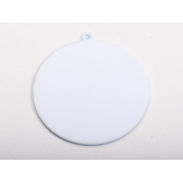 L1273 Glob de craciun din plexic alb blank - bijuterii personalizate din argint | simoshop