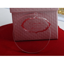 L1275 Glob de craciun din plexic transparent blank - bijuterii personalizate din argint | simoshop