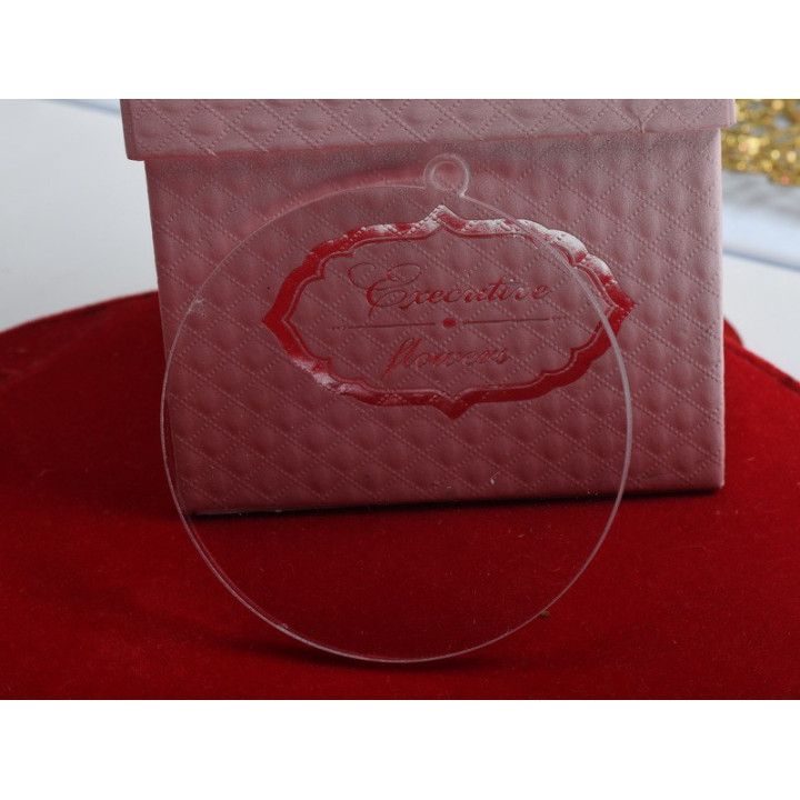 L1275 Glob de craciun din plexic transparent blank - bijuterii personalizate din argint | simoshop