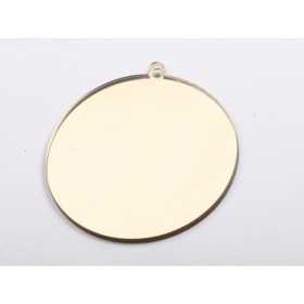 L1276 Glob de craciun din oglinda acrilica aurie blank - bijuterii personalizate din argint | simoshop