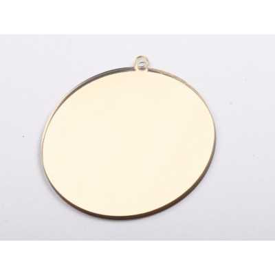 L1276 Glob de craciun din oglinda acrilica aurie blank - bijuterii personalizate din argint | simoshop