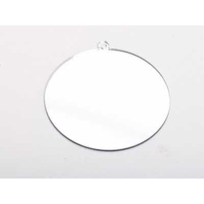 L1277 Glob de craciun din oglinda acrilica argintie blank - bijuterii personalizate din argint | simoshop