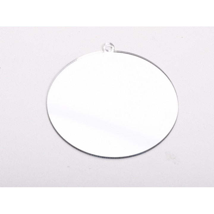 L1277 Glob de craciun din oglinda acrilica argintie blank - bijuterii personalizate din argint | simoshop