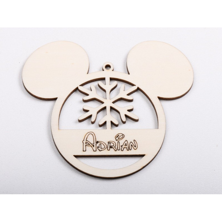 L1278 -Glob Mickey personalizabil cu nume 13x10 cm  -1 bucata - bijuterii personalizate din argint | simoshop