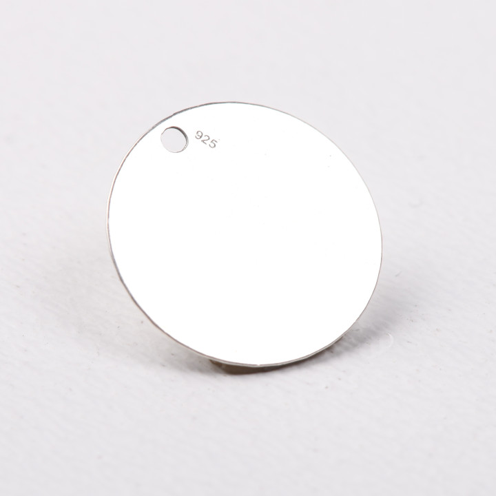 K029 N Charm banut argint cu o gaura 13mm 0.40mm