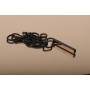 C091-Pandant rectangular de 4 cm din inox negru cu lantisor de 60 cm - bijuterii personalizate din argint | simoshop