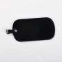 C093-Dog Tag INOX negru 50x28mm cu agatatoare-1buc - bijuterii personalizate din argint | simoshop