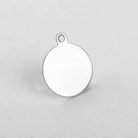 C095-Pandant din inox cu bucla de prindere 18mm - bijuterii personalizate din argint | simoshop