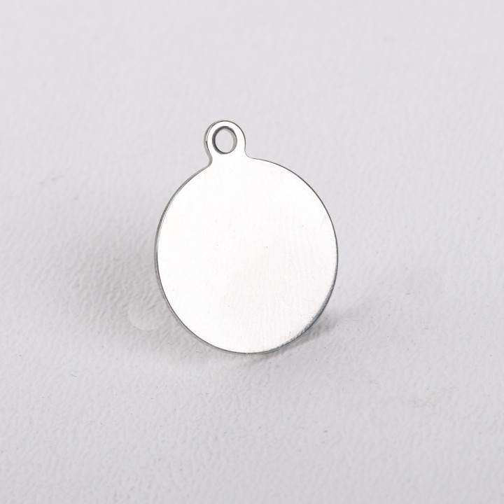 C095-Pandant din inox cu bucla de prindere 18mm - bijuterii personalizate din argint | simoshop