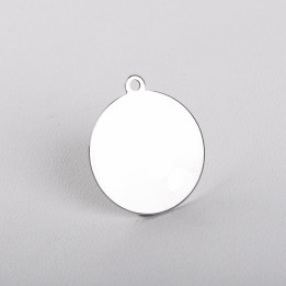 C096-Pandant din inox cu bucla de prindere 20mm - bijuterii personalizate din argint | simoshop