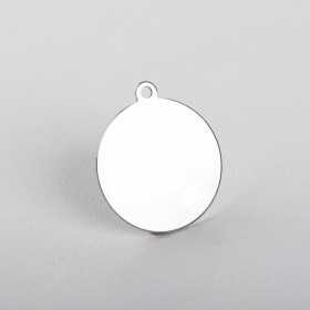 C096-Pandant din inox cu bucla de prindere 20mm - bijuterii personalizate din argint | simoshop