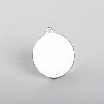 C096-Pandant din inox cu bucla de prindere 20mm - bijuterii personalizate din argint | simoshop