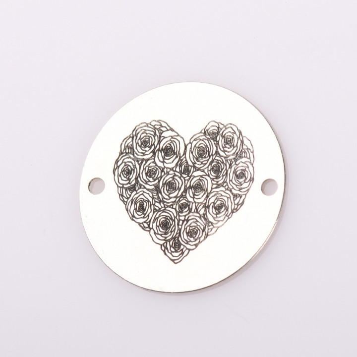 copy of E0506 GS Link rotund argint 925 New Born  16.5mm 1 buc - bijuterii personalizate din argint | simoshop