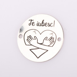 copy of E0506 GS Link rotund argint 925 New Born  16.5mm 1 buc - bijuterii personalizate din argint | simoshop