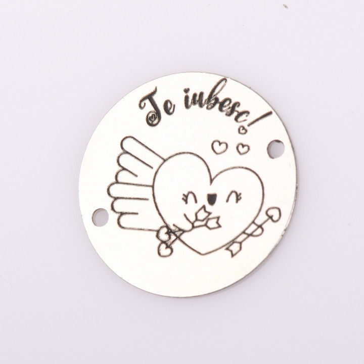 copy of E0506 GS Link rotund argint 925 New Born  16.5mm 1 buc - bijuterii personalizate din argint | simoshop