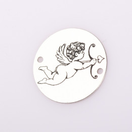 copy of E0506 GS Link rotund argint 925 New Born  16.5mm 1 buc - bijuterii personalizate din argint | simoshop