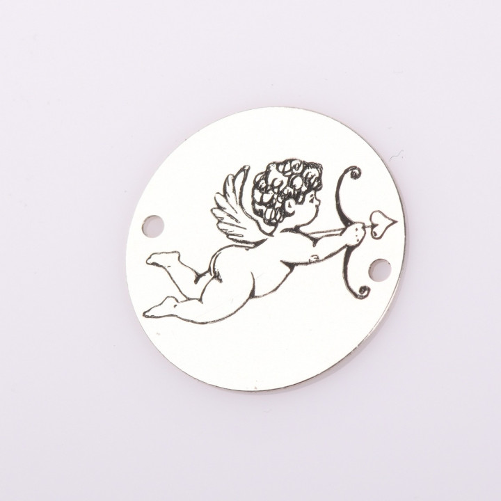 copy of E0506 GS Link rotund argint 925 New Born  16.5mm 1 buc - bijuterii personalizate din argint | simoshop