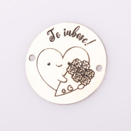 copy of E0506 GS Link rotund argint 925 New Born  16.5mm 1 buc - bijuterii personalizate din argint | simoshop