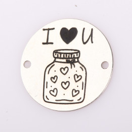 copy of E0506 GS Link rotund argint 925 New Born  16.5mm 1 buc - bijuterii personalizate din argint | simoshop