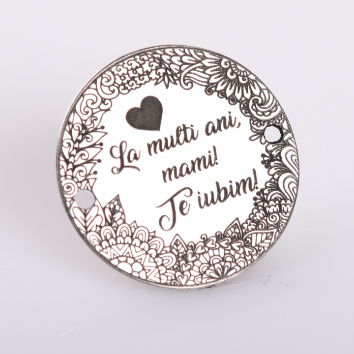 copy of E0506 GS Link rotund argint 925 New Born  16.5mm 1 buc - bijuterii personalizate din argint | simoshop