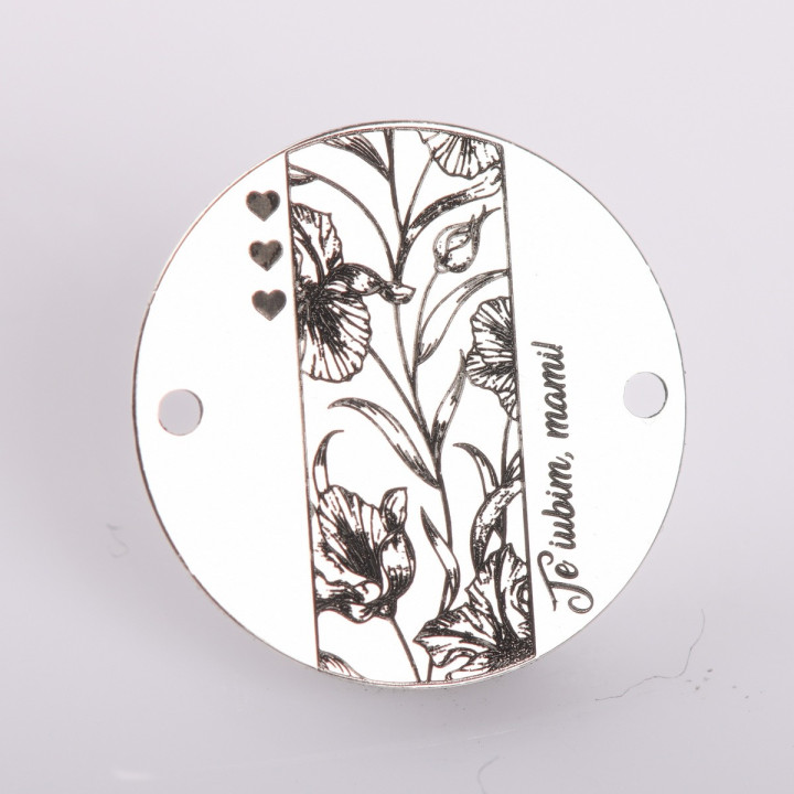 copy of E0506 GS Link rotund argint 925 New Born  16.5mm 1 buc - bijuterii personalizate din argint | simoshop