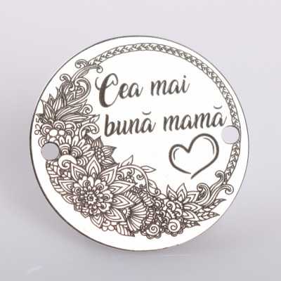 Bănuț conector Cea mai bună mamă argint