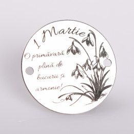 E2093 GS Link rotund argint 1 Martie cu ghiocei 16.5mm 0.3mm - bijuterii personalizate din argint | simoshop
