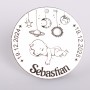 S0022-G Pandant argint pentru taiere mot cu astre 22mm - bijuterii personalizate din argint | simoshop