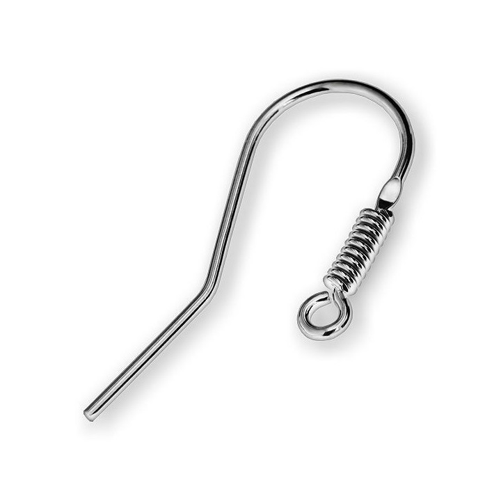 G0003-Ear wire open with coil 1 bucata - bijuterii personalizate din argint | simoshop