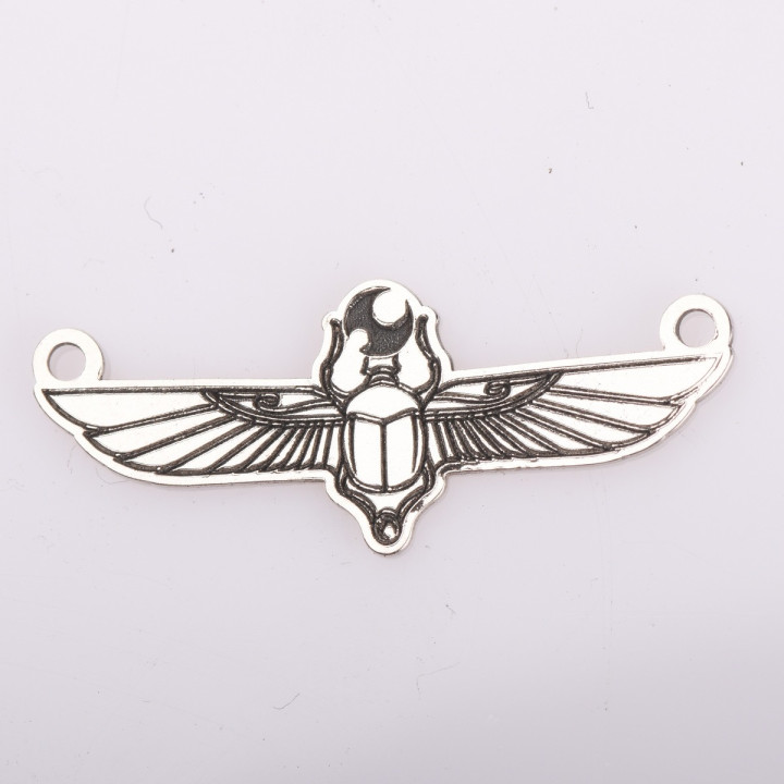 E2131 G Link din argint scarabeu egiptean 26x10mm 0.5mm
