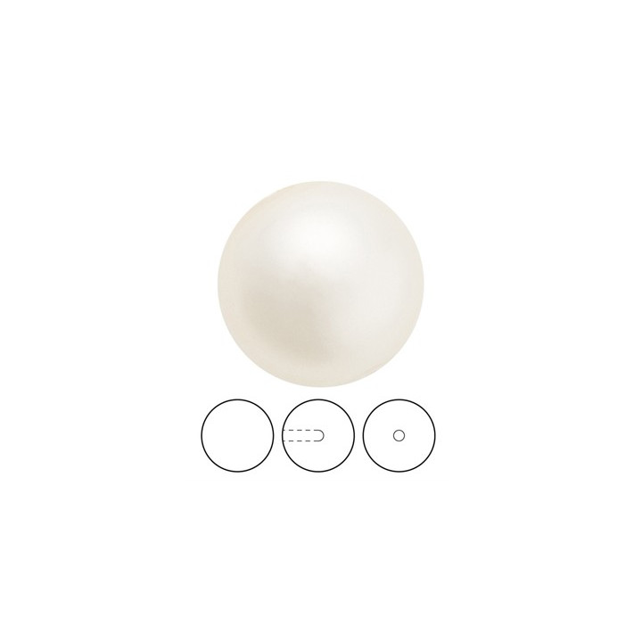 Preciosa Round Pearl Maxima 1/2H White Pearl Effect 8mm