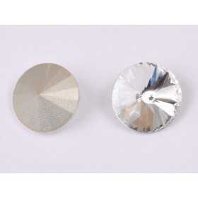 Preciosa Rivoli Maxima 12mm, Crystal Silver Foiled