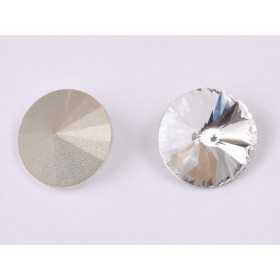 Preciosa Rivoli Maxima 12mm, Crystal Silver Foiled
