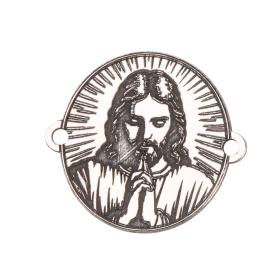 Element brățară cu Iisus rugându-se, argint 925