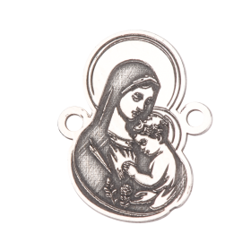 Element brățară Fecioara cu pruncul argint 925, laser