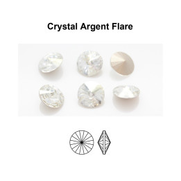 Cristal Preciosa Rivoli Maxima Crystal Nightfall D-Folied SS 39 8mm