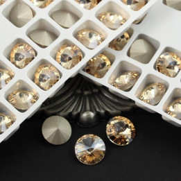 P4626-Cristal Preciosa Rivoli Maxima Crystal Honey D-Folied SS 39 8mm - bijuterii personalizate din argint | simoshop