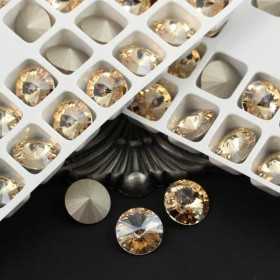 P4626-Cristal Preciosa Rivoli Maxima Crystal Honey D-Folied SS 39 8mm - bijuterii personalizate din argint | simoshop