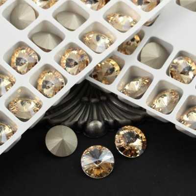 P4626-Cristal Preciosa Rivoli Maxima Crystal Honey D-Folied SS 39 8mm - bijuterii personalizate din argint | simoshop