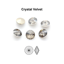 P4627-Cristal Preciosa Rivoli Maxima Crystal Velvet D-Folied SS 39 8mm - bijuterii personalizate din argint | simoshop