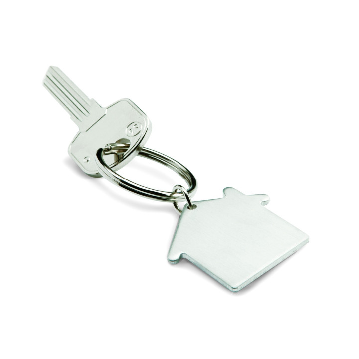 Breloc metalic personalizabil casa  aluminiu 40x27mm