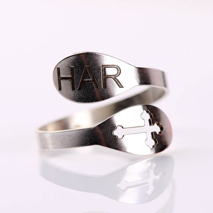 E2148 G Inel din argint "Har" cu decupaj - bijuterii personalizate din argint | simoshop