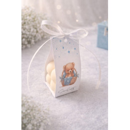 S167 - Marturii tip lumanare Bubble ursulet pentru baietei - bijuterii personalizate din argint | simoshop