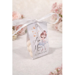 S169 - Marturii de botez tip lumanare Bubble balerina pentru fetite