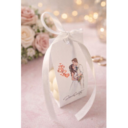 S172 - Marturii de nunta tip lumanare Bubble mire si mireasa - bijuterii personalizate din argint | simoshop