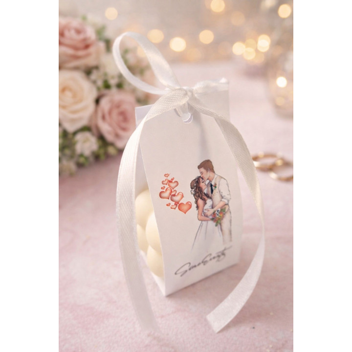 S172 - Marturii de nunta tip lumanare Bubble mire si mireasa - bijuterii personalizate din argint | simoshop
