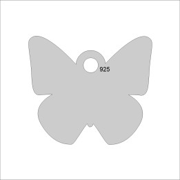 G1923 N - Pandant din argint 925 forma de fluture dimensiune 10x8mm 0.3mm