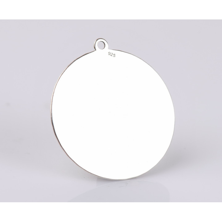 G1906 N Pandant banut din argint cu bucla 17mm 0.3mm